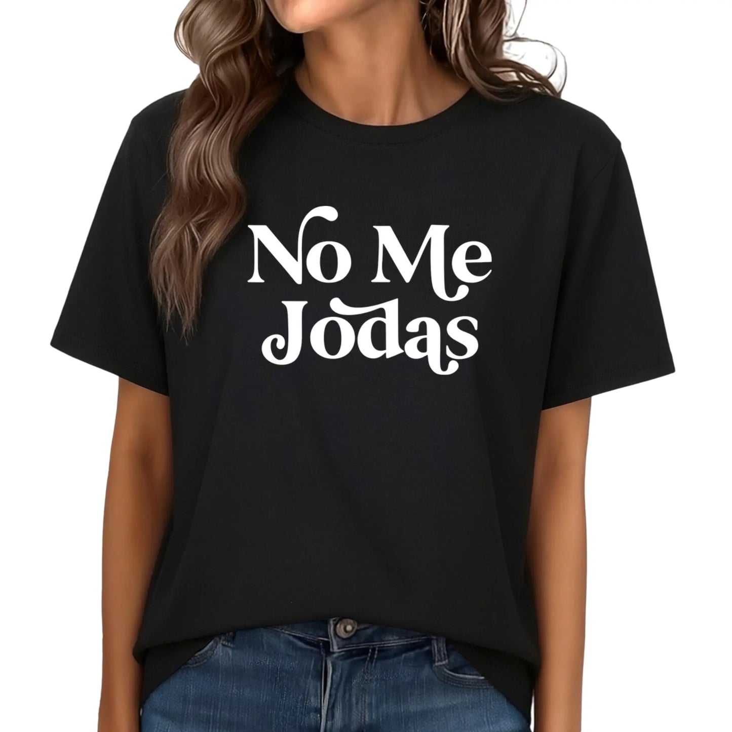 No Me Jodas Simple Letter Print Graphic Tee Funny Sarcastic Shirts for Women Trendy Casual Daily Wear