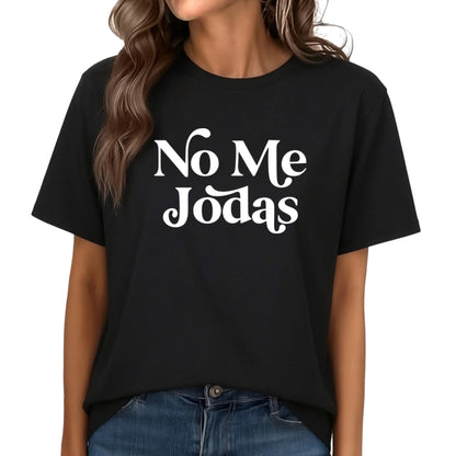 No Me Jodas Simple Letter Print Graphic Tee Funny Sarcastic Shirts for Women Trendy Casual Daily Wear