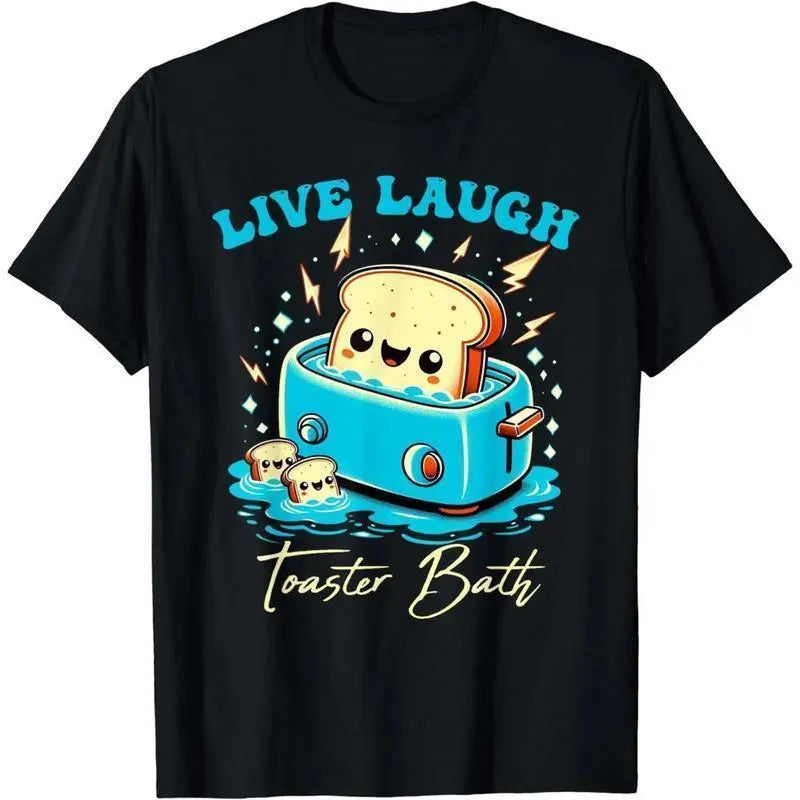 Humor Bread Live Laugh Toaster Bath Funny Bread Design T-Shirt