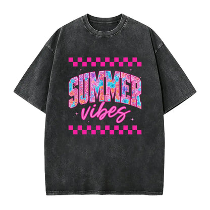 Summer Vibes Shirt, Retro Summer Shirt, Beach Vacation Shirt, Trendy Summer Graphic Tee, Cute Aesthetic Shirt, Casual Daily Wear, Soft Cotton Short Sleeve, Outdoor Leisure Top, Holiday Apparel