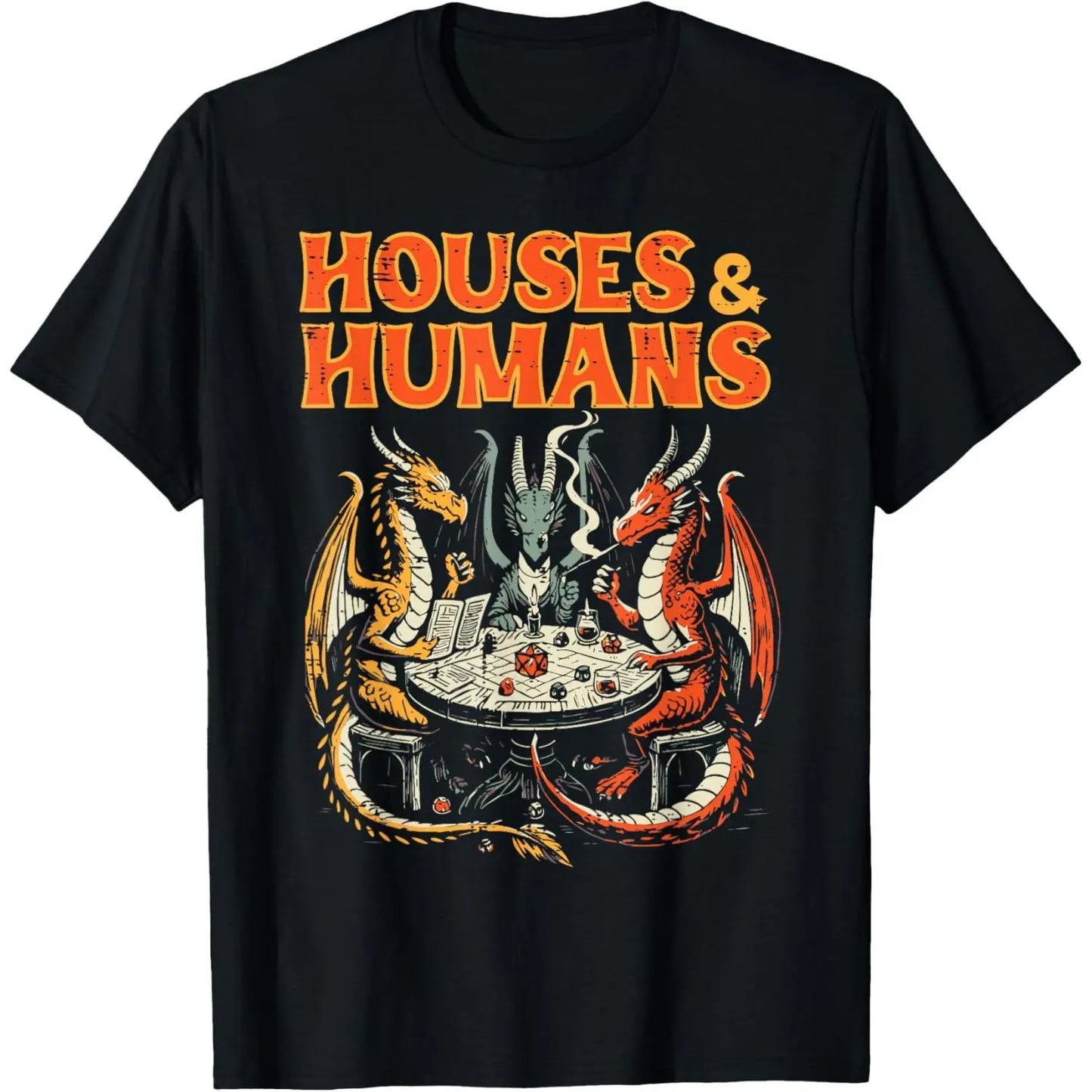Gaming Houses Humans Funny Rpg Parody Gamer Men  T-Shirt,summerwins