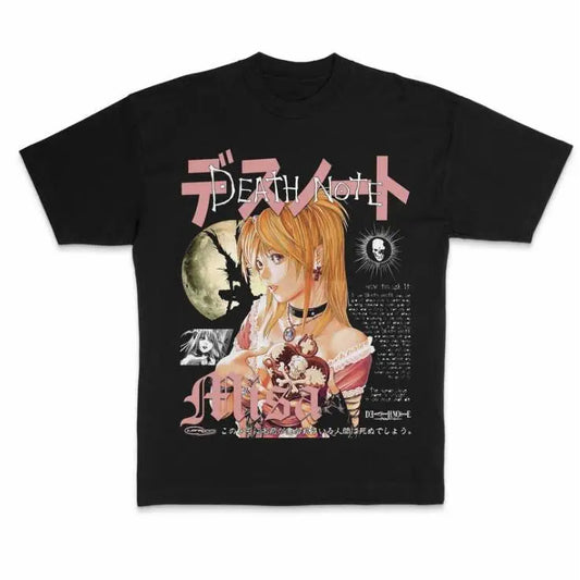 Misa Vintage Graphic Tees, Death Note Tshirt, Death Note Merch, Anime Clothing, Unisex Manga Anime Shirts Top Menswear Womenswear Streetwear