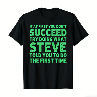 Men's Funny Sarcastic Quote Graphic T-Shirt, Heavyweight Loose Fit Short Sleeve Streetwear Top for Daily Wear & Parties, Tshirt, Menswear