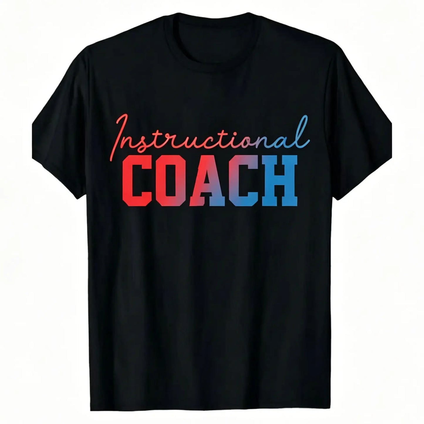 Men'S & Women'S 180gsm Heavyweight 100%25 Coach Appreciation T-Shirt - Elegant Crew Neck Short Sleeve with Leopard Print Lettering & Geometric Pattern, Soft Casual Unisex Shirt for Instructors, Coaches, Teachers - All-Season Crewneck Menswear Tshirt
