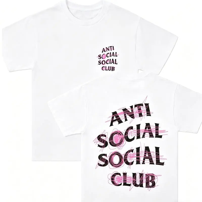 [100%25 Cotton] Lightweight [Graphic Tee]Anti Social Social Club Nevermind Short-Sleeve T-shirt, Unisex Tshirt, Cotton Comfortable Fit, Streetwear Fashion Top for Men and Women, Trendy Casual Tee, Perfect Gift for Him or Her, Mens Womenswear Everyday Wear