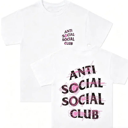 [100%25 Cotton] Lightweight [Graphic Tee]Anti Social Social Club Nevermind Short-Sleeve T-shirt, Unisex Tshirt, Cotton Comfortable Fit, Streetwear Fashion Top for Men and Women, Trendy Casual Tee, Perfect Gift for Him or Her, Mens Womenswear Everyday Wear