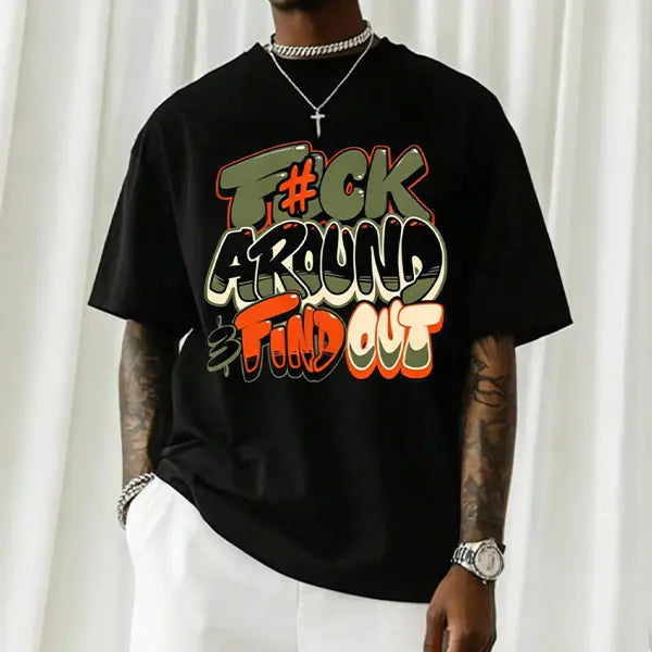 Men’s Y2K street hip-hop retro loose-fit short-sleeve T-shirt, a casual urban trend top. tiktokshopspringglowup