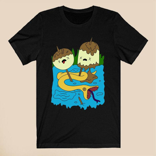 Princess Bubblegums Rock Adventure Time Mens Black TShirt Size S-3XL Menswear Top Underwear Streetwear Cotton Crewneck Casual Shortsleeve Tropical Graphic