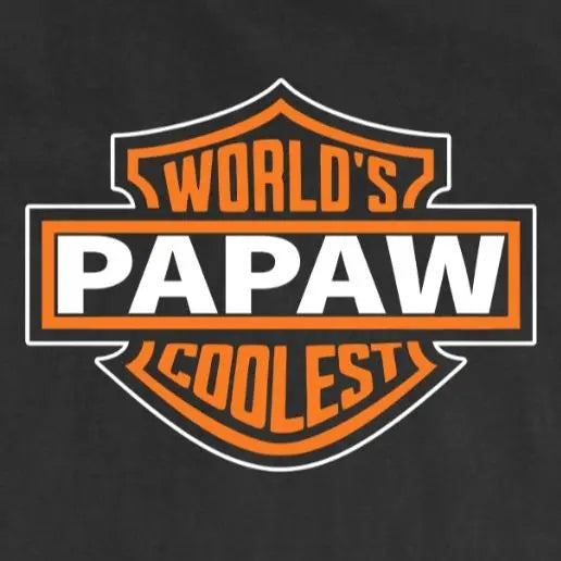 World's Coolest Grandpa Nickname Gift Motorcycle Dad Print Back Font Shirt, Father's Day Tee Birthday Gift from Grandkids Menswear Top