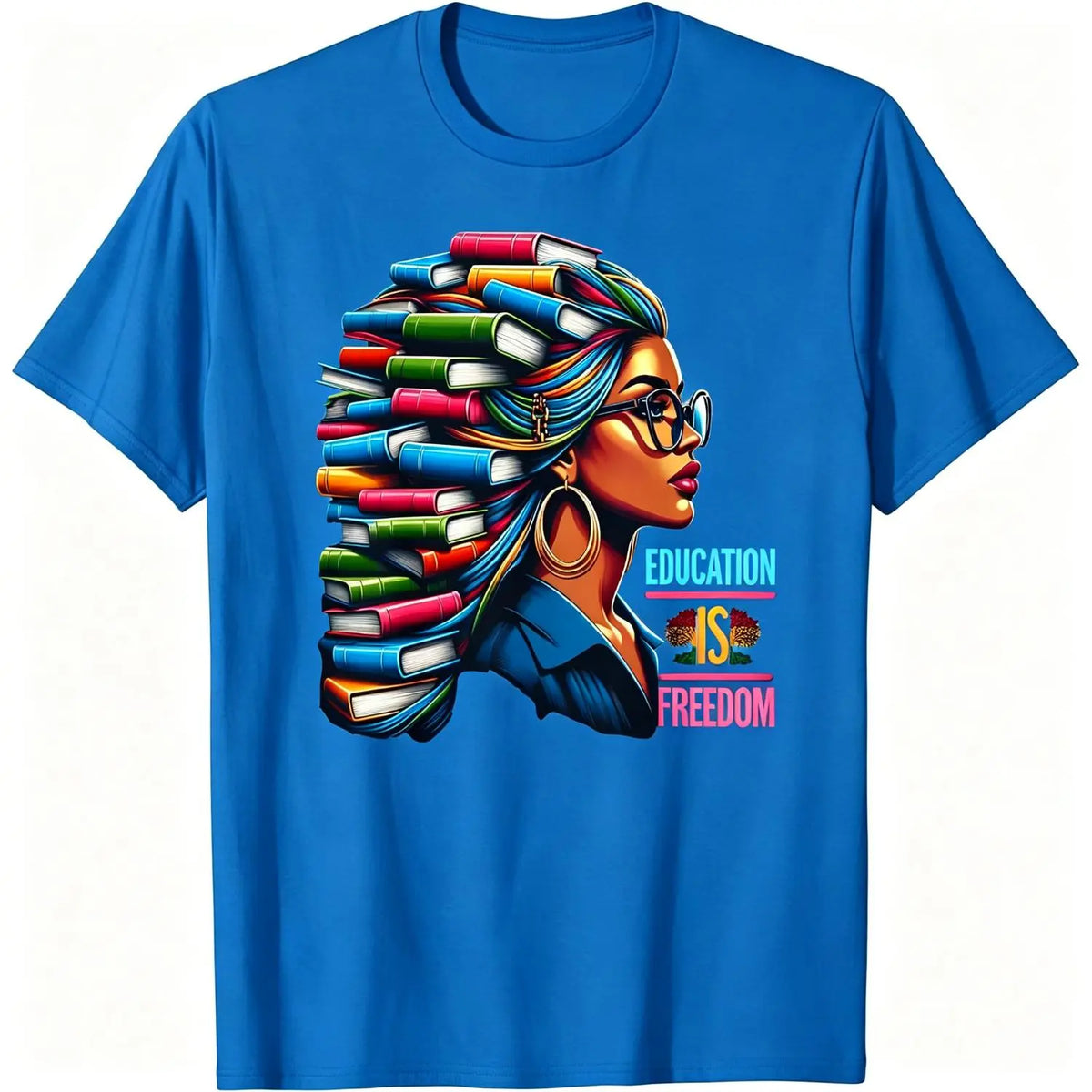 100%25 Made in the USA U.S.A., 180 grams of education is free, black teacher books, black history month t-shirt