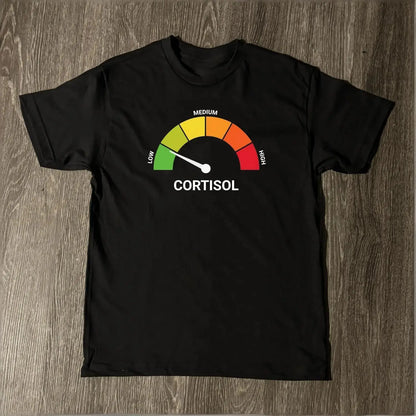 High Cortisol Low Cortisol Funny Casual 100%25 Cotton Heavyweight Short Sleeve T-Shirt / Crewneck Sweatshirt / Hoodie men's t shirts away shirt unisex graphic