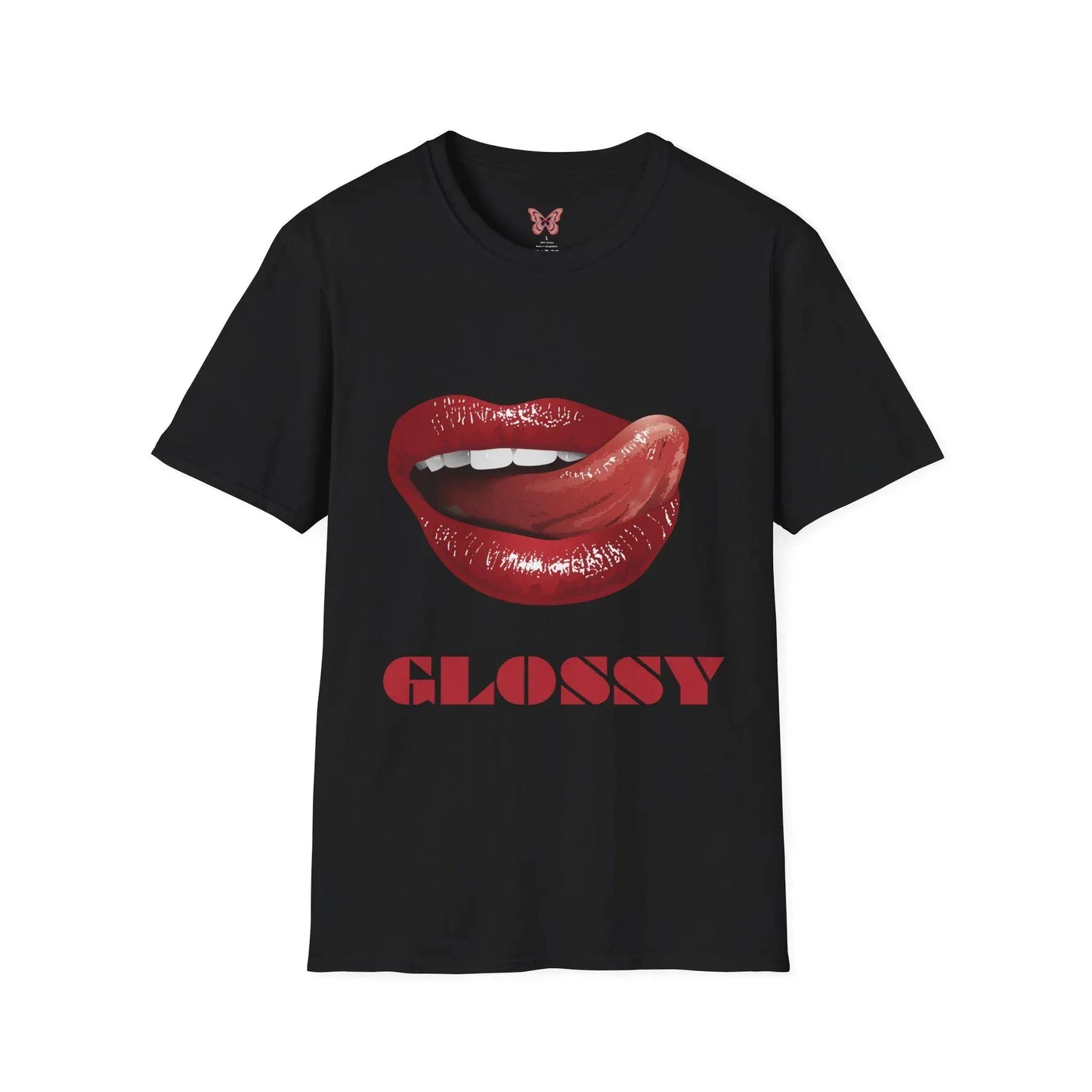 #TikTokShopRestock  Plus Size Double Blue Lips Grillz Boxy Cotton Tee Shirt Boxy Shirt Opium, y2k, fashion, streetwear, unisex, men, women, cotton, crew neck, y2k