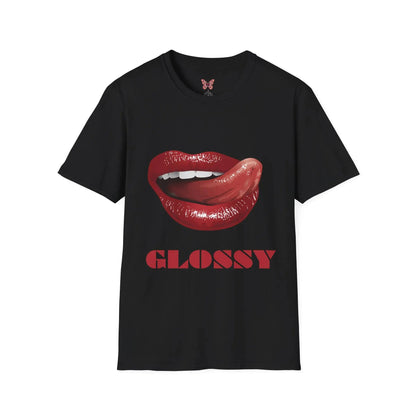 #TikTokShopRestock  Plus Size Double Blue Lips Grillz Boxy Cotton Tee Shirt Boxy Shirt Opium, y2k, fashion, streetwear, unisex, men, women, cotton, crew neck, y2k