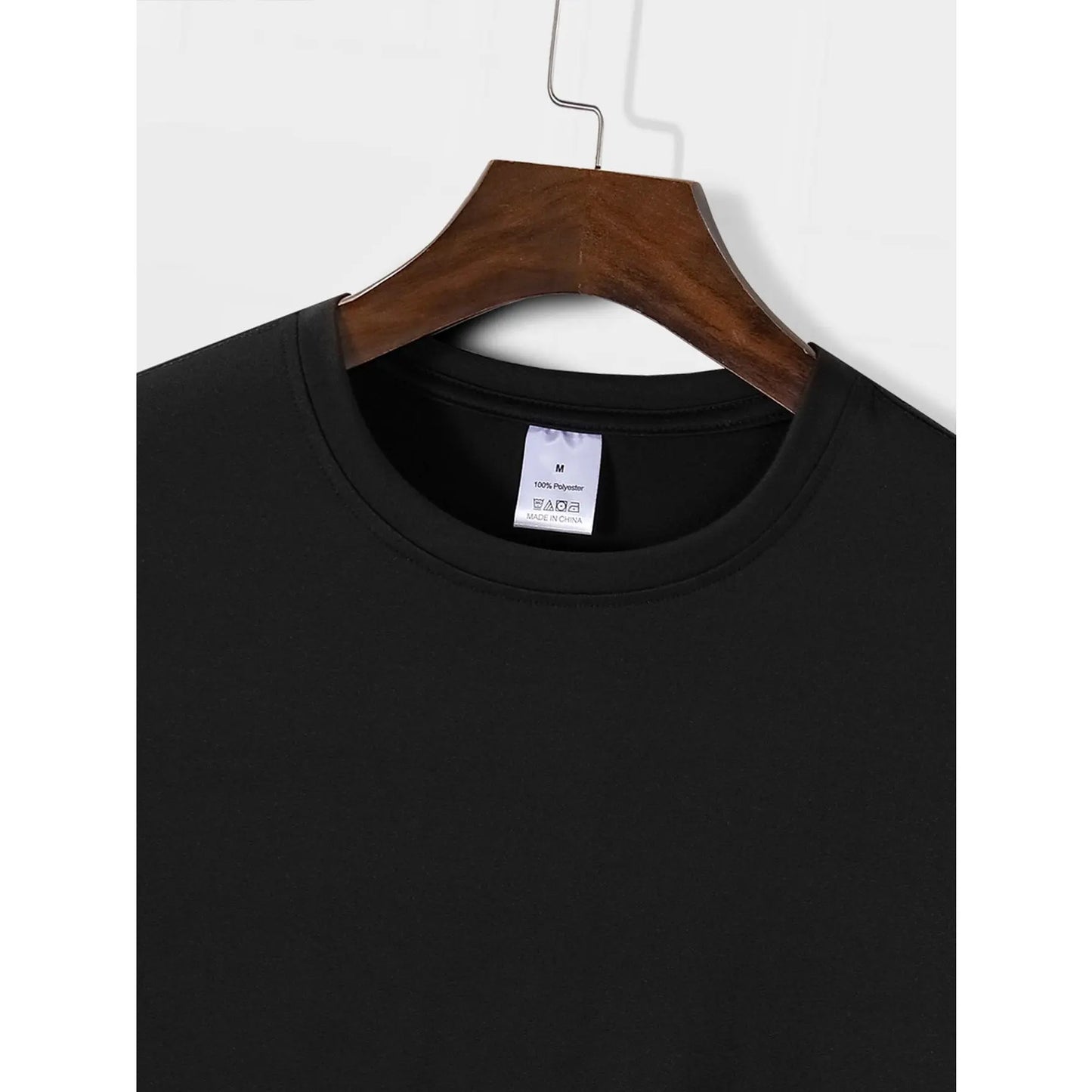 Men'S Casual Fashion Short Sleeve T-Shirt with CR7 Print, Polyester, Lightweight, Regular Fit Crew Neck, Comfortable Elastic Summer Tee, Casual Daily Style, Ideal Gif