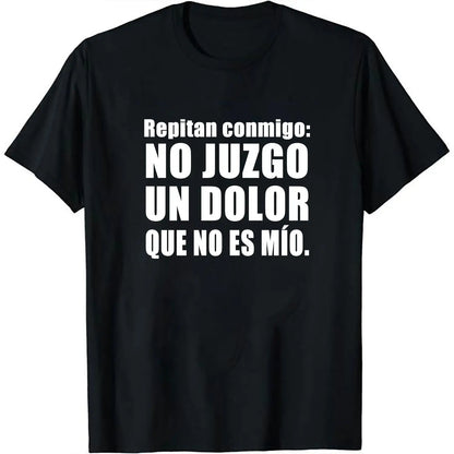 Mexican Themed T-Shirt Designs for Men and Women Featuring Inspirational Slogan Repitan Conmigo No Juzgo Un Dolor Que No Es Mio Rest in Peace Noelia Tee