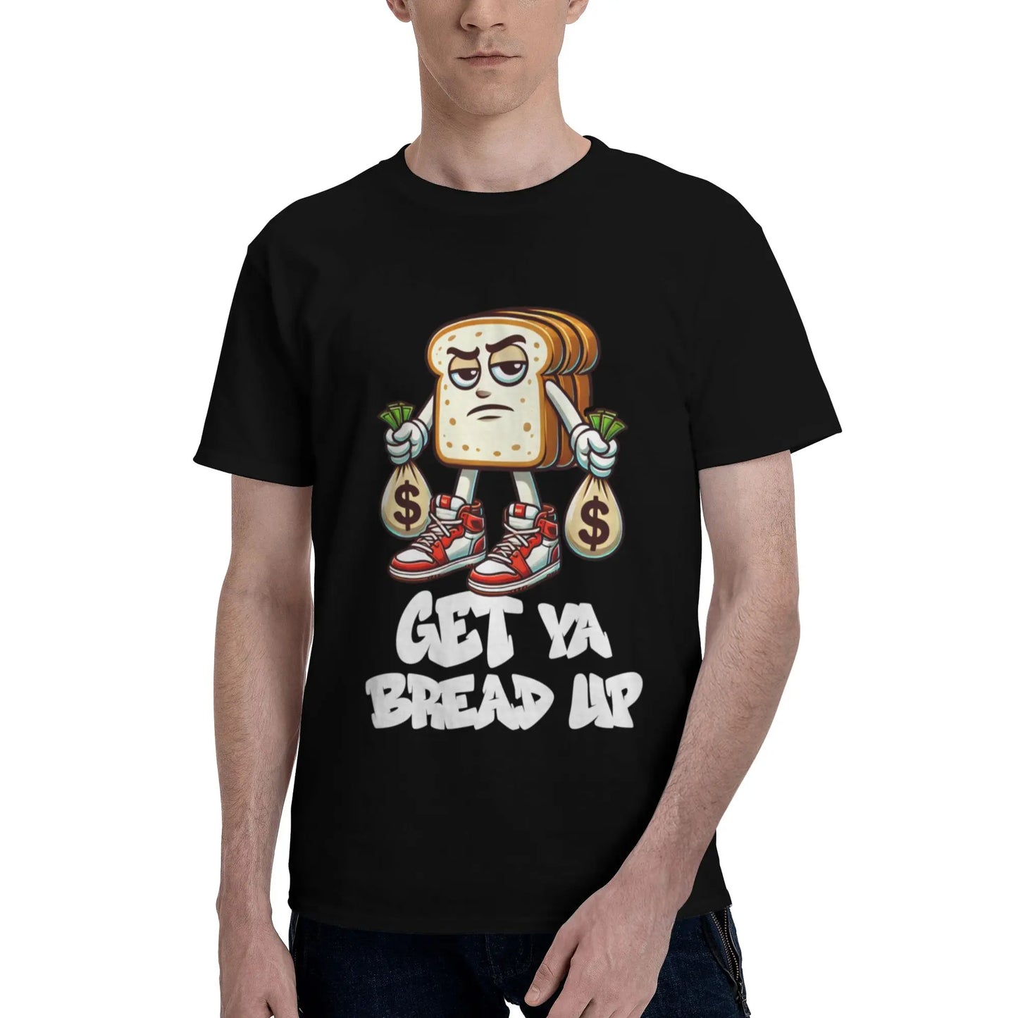 Hip Hop Get Ya Bread Up Urban Streetwear Money Bags Hustle T-Shirt