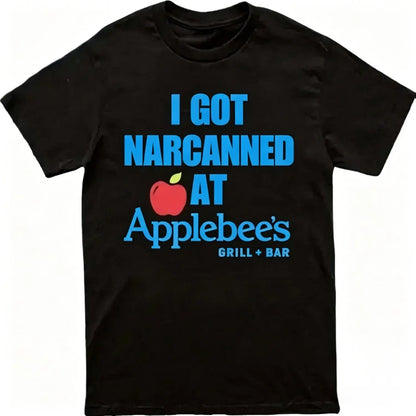 [100%25 Cotton]I Got Narcanned At Applebees Grill Bar T-shirt, Joke Funny Gen Z Graphic Tshirt, Dank Meme Humor Top Menswear Streetwear Shortsleeve Crewneck Shirt