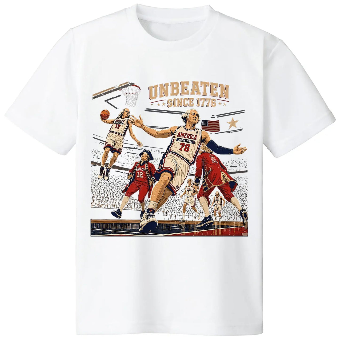 UNBEATEN Since 1776 America 4th of July Independence Day  T-Shirt